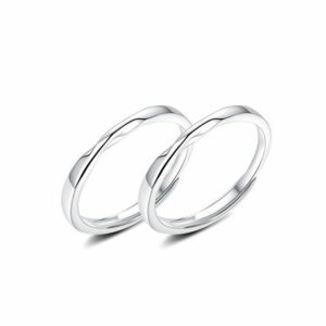SCOZBT Trauring Verstellbar Polierter Möbiusring Paar Ringe (2-tlg)