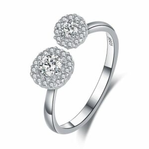 ACCZOO Silberring 925 Sterling Silber Ringe (Verlobungsring Damen