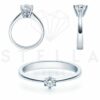 Stella-Jewellery Verlobungsring Verlobungsring 585er Weißgold Diamant Gr. 54 (inkl. Etui)