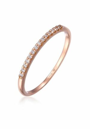 Elli DIAMONDS Verlobungsring Verlobung Diamanten (0.07 ct) Edel 750 Roségold