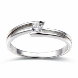 Stella-Jewellery Verlobungsring 585er Gold Verlobungsring Spannring Diamant Gr. 48 (inkl. Etui)