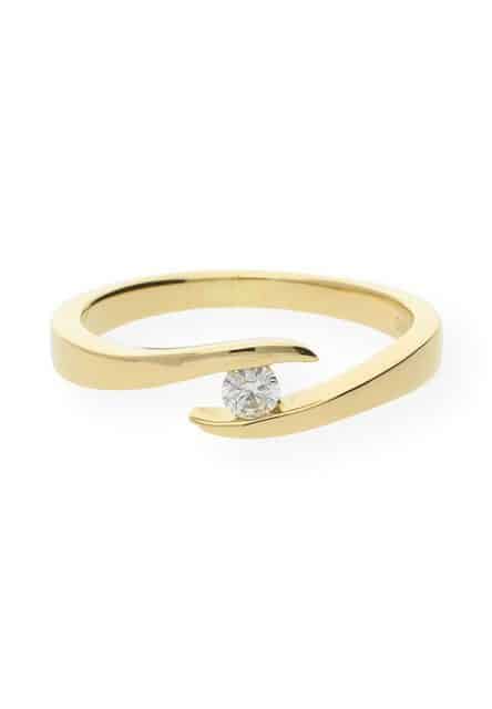 JuwelmaLux Verlobungsring Verlobungsring Gold Damen mit Diamant(en) (1-tlg)
