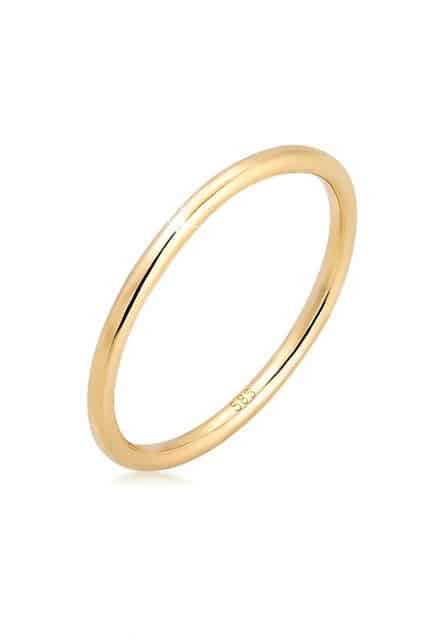 Elli Premium Fingerring Bandring Ehering Trauring Hochzeit 585er Gelbgold