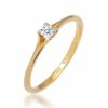 Elli DIAMONDS Verlobungsring Verlobung Vintage Diamant (0.06 ct) 585 Gelbgold