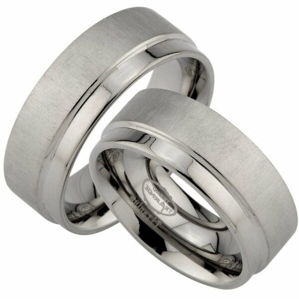 Trauringe123 Trauring Hochzeitsringe Verlobungsringe Trauringe Eheringe Partnerringe aus Titan mit Liebesbotschaft
