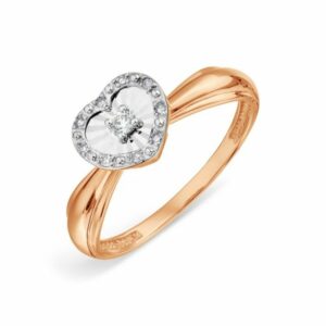Zolotoy Diamantring Goldring Diamant Herz 136618500 Roségold 585