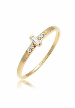 Elli DIAMONDS Verlobungsring Verlobung Topas Diamant (0.02 ct) 585 Gelbgold