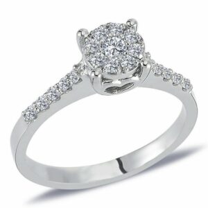 EinStein Diamant Verlobungsring Diamant Solitär Ring mit 1 Carat Effekt