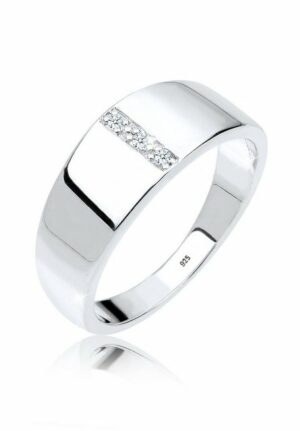 Elli DIAMONDS Verlobungsring Basic Bandring Diamant (0.015 ct) 925 Silber