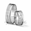 Trauringe123 Trauring Hochzeitsringe Verlobungsringe Trauringe Eheringe Partnerringe aus 925er Silber mit zwei Steinen