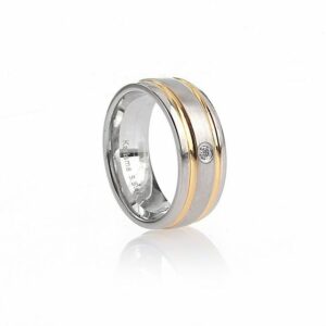 Karisma Fingerring Karisma Trauring Eheringe Verlobungsring Edelstahlring Bicolor Vergoldet HSR4320