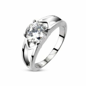 Taffstyle Fingerring Damen Ring Verlobungsring Zirkonia in Diamant Form
