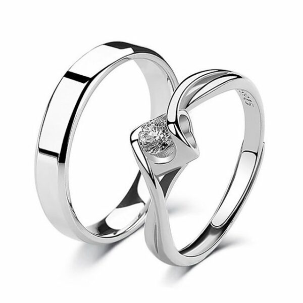 SCOZBT Trauring Paar Ringe Eheringeverste llbare Ringe für Frauen (2-tlg)