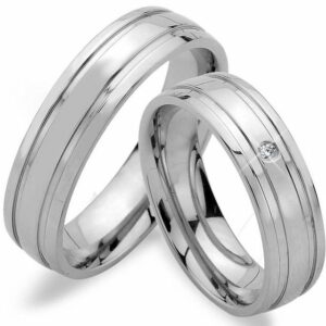 Trauringe123 Trauring Ringe Hochzeitsringe Verlobungsringe Trauringe Eheringe Partnerringe aus Edelstahl - JE42