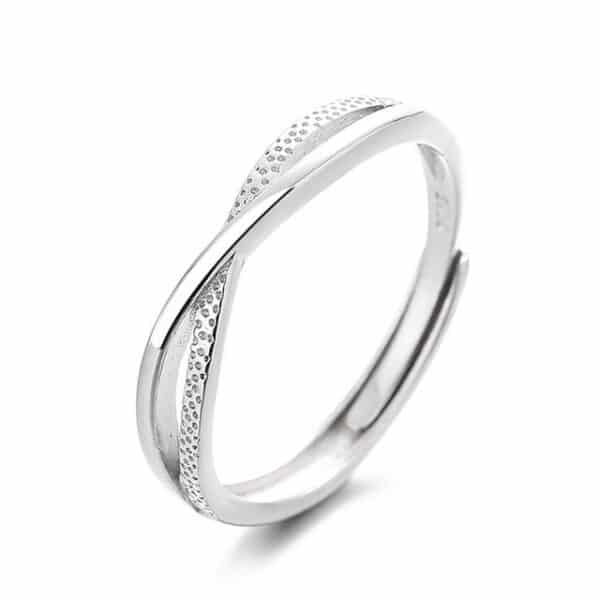 ACCZOO Fingerring Fingerring Damen Silber 925 (für Frauen Paar Ring Schmuck
