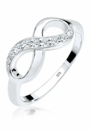 Elli DIAMONDS Verlobungsring Infinity Diamant 0.125 ct. Geschenkidee 925 Silber