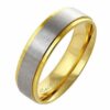 Taffstyle Fingerring Band-Ring Bicolor Partnerring für Damen Herren