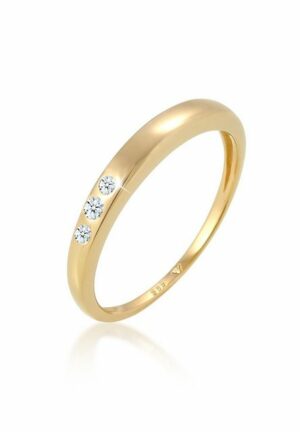 Elli DIAMONDS Verlobungsring Verlobung Trio Diamant (0.06 ct) 585 Gelbgold