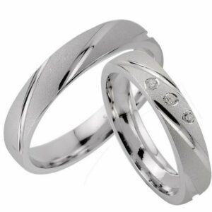 Trauringe123 Trauring Hochzeitsringe Verlobungsringe Trauringe Eheringe Partnerringe SILBER 925 m. 3 Stein J39