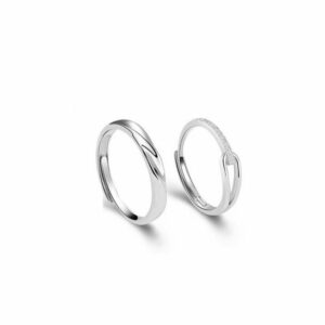 SCOZBT Partnerring Atmosphärische Schlichtheit und Luxus Verlobungsringe (925 Sterling Silber