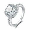Lkupro Fingerring Zirkonia Verlobungsring Eheringe Promise Verlobung Ring Silber 925 (1-tlg)