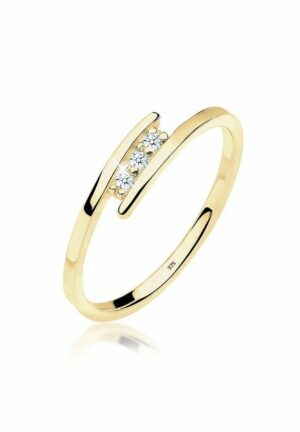 Elli DIAMONDS Verlobungsring Verlobungsring Trio Diamant 0.045 ct. 375 Gelbgold