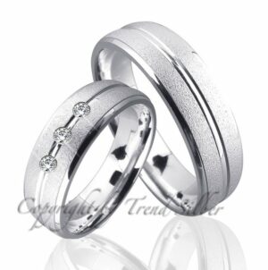 Trauringe123 Trauring Hochzeitsringe Verlobungsringe Trauringe Eheringe Partnerringe aus 925er Silber mit Stein