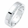 Elli DIAMONDS Verlobungsring Bandring Basic Diamanten (0.06 ct) 925 Silber