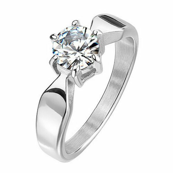 Taffstyle Fingerring Damen Ring Edelstahl mit Zirkonia
