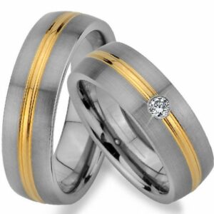 Trauringe123 Trauring WOLFRAM TRAURINGE RINGE mit GOLD Platierung Hochzeitsringe Verlobungsringe Trauringe Eheringe Partnerringe