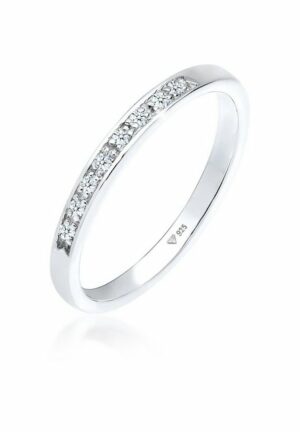 Elli DIAMONDS Verlobungsring Aufsteckring Funkelnd Diamant (0.04 ct) 925 Silber