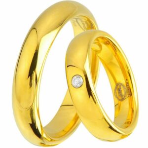 Trauringe123 Trauring WOLFRAM TRAURINGE RINGE mit GOLD Platierung TUNGSTEN