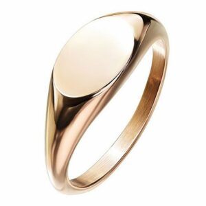 Taffstyle Fingerring Damen Ring Siegelring oval Rosegold modern