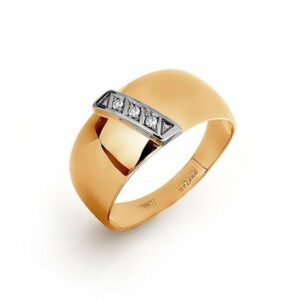 Zolotoy Goldring Trauring 585 Roségold 132016249 Zirkonia