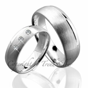 Trauringe123 Trauring Hochzeitsringe Verlobungsringe Trauringe Eheringe Partnerringe aus 925er Silber mit Stein