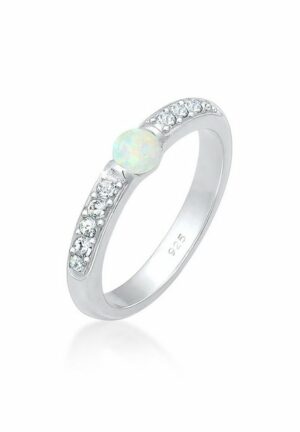 Elli Premium Verlobungsring Opal Kristalle 925er Sterling Silber