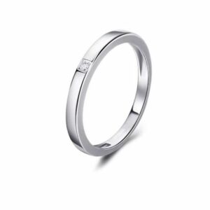 EWIGE Partnerring Damen Ringe Verlobungsring Silber 925 Zirkonia Solitärring (Partnerringe Eheringe Trauringe Freundschaftsringe