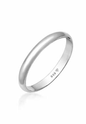 Elli Premium Partnerring Basic Bandring Hochzeit Trauring 585 Weißgold