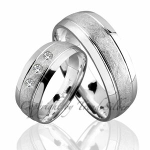 Trauringe123 Trauring Hochzeitsringe Verlobungsringe Trauringe Eheringe Partnerringe aus 925er Silber mit Stein