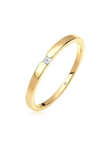 Elli DIAMONDS Verlobungsring Verlobungsring Klassiker Diamant (0.015 ct)Silber