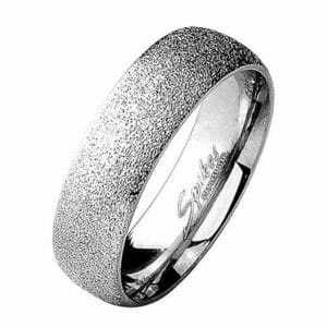 Taffstyle Fingerring Herren Damen Ring sandgestrahlt Diamantoptik