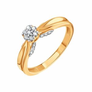 Zolotoy Diamantring Goldring Diamant 14101090 Brillant Verlobungsring 585 Roségold