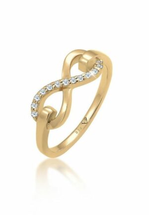 Elli DIAMONDS Verlobungsring Infinity Symbol Diamant (0.065 ct) 585 Gelbgold