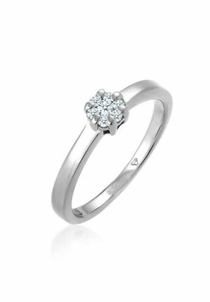 Elli DIAMONDS Verlobungsring Verlobung Diamant 0.12 ct. Luxuriös 585 Weißgold