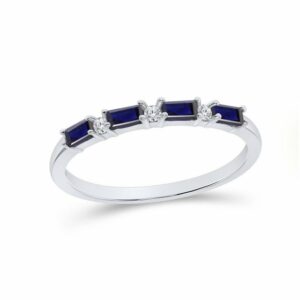 Stella-Jewellery Verlobungsring 585er Gold Ring mit Saphiren und Brillanten Gr. 56 (Saphir Diamant Ring