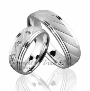 Trauringe123 Trauring Hochzeitsringe Verlobungsringe Trauringe Eheringe Partnerringe aus 925er Silber ohne Stein