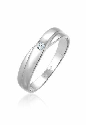 Elli DIAMONDS Verlobungsring Wickelring Diamant (0.03 ct) 585 Weißgold