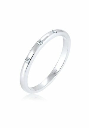 Elli DIAMONDS Verlobungsring Bandring Diamant (0.045 ct) 925 Sterling Silber