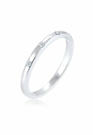 Elli DIAMONDS Verlobungsring Bandring Diamant (0.045 ct) 925 Sterling Silber