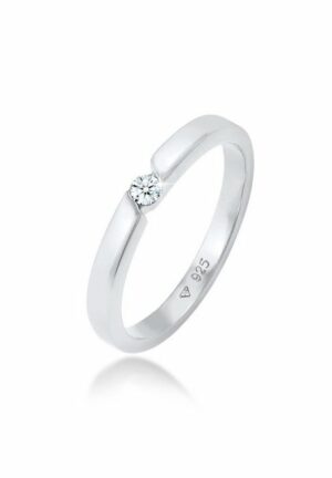 Elli DIAMONDS Diamantring Verlobungsring Diamant (0.06 ct) 925 Silber